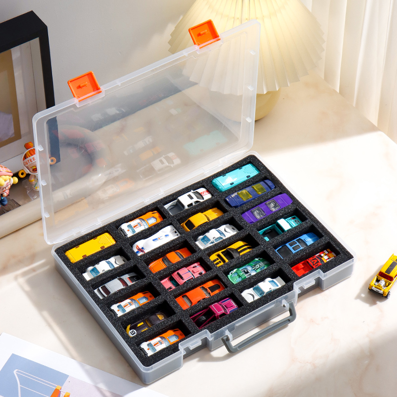 Model Kit Display Case - Espositore per Auto in Colore Fuoco,