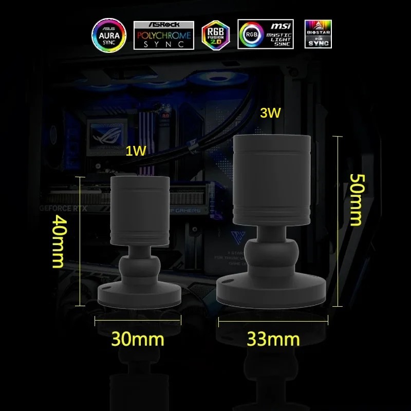 QITU 1W 3W ARGB 5V 3Pin Header - Model Kit Display Case recensione e prezzo
