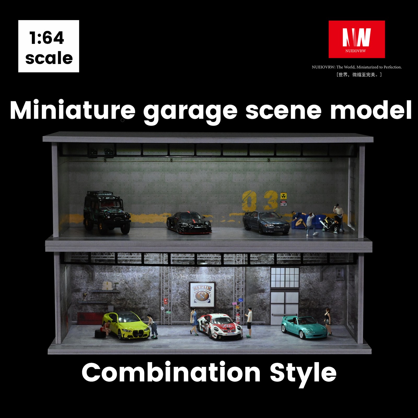 Diorama 1:64 Modello di garage - Model Kit Display Case recensione e prezzo