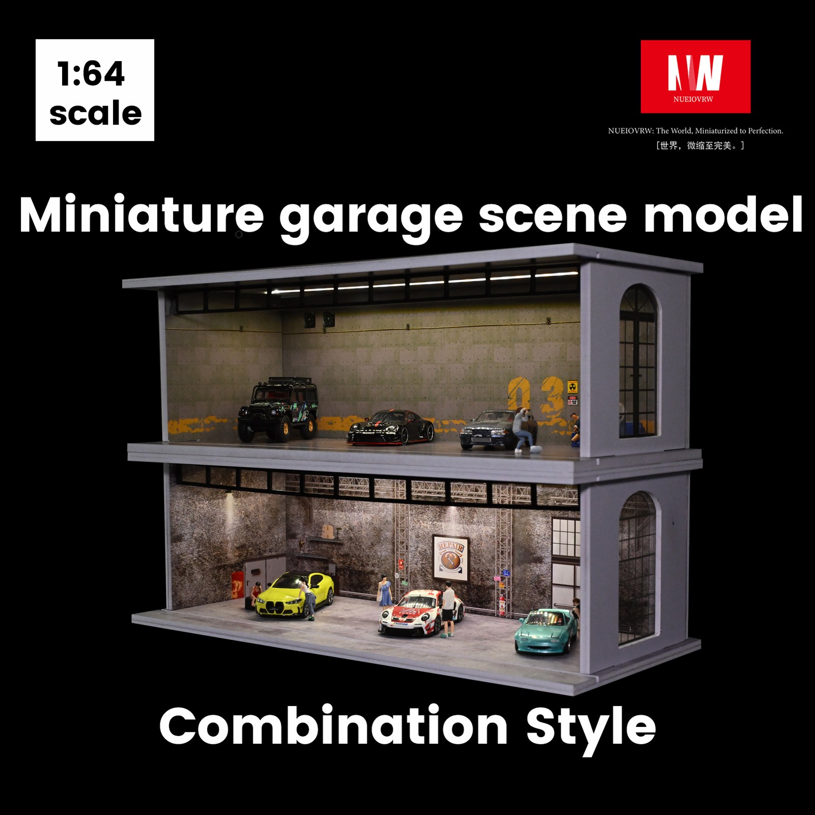 Diorama 1:64 Modello di garage - Model Kit Display Case recensione e prezzo
