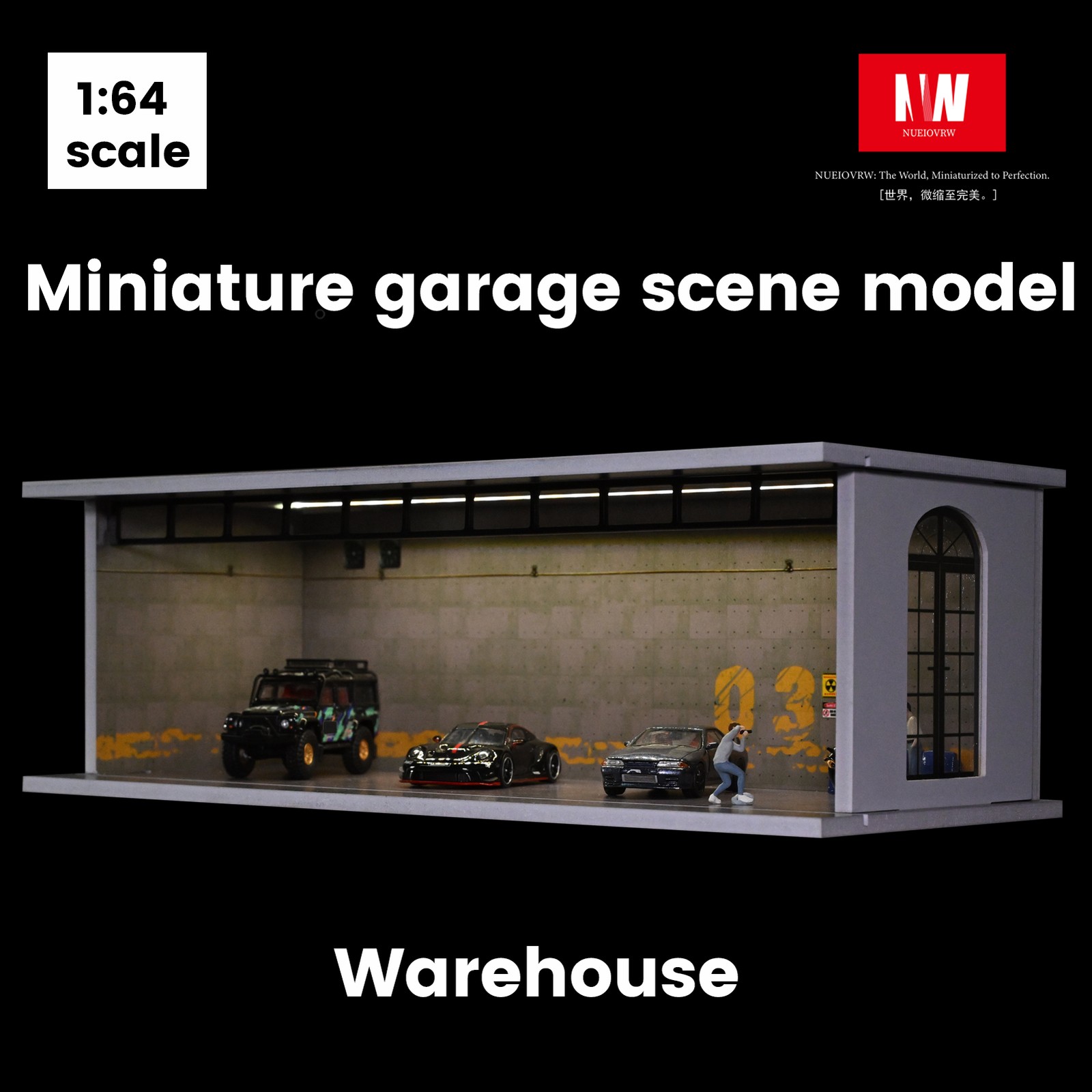 Diorama 1:64 Modello di garage - Model Kit Display Case recensione e prezzo